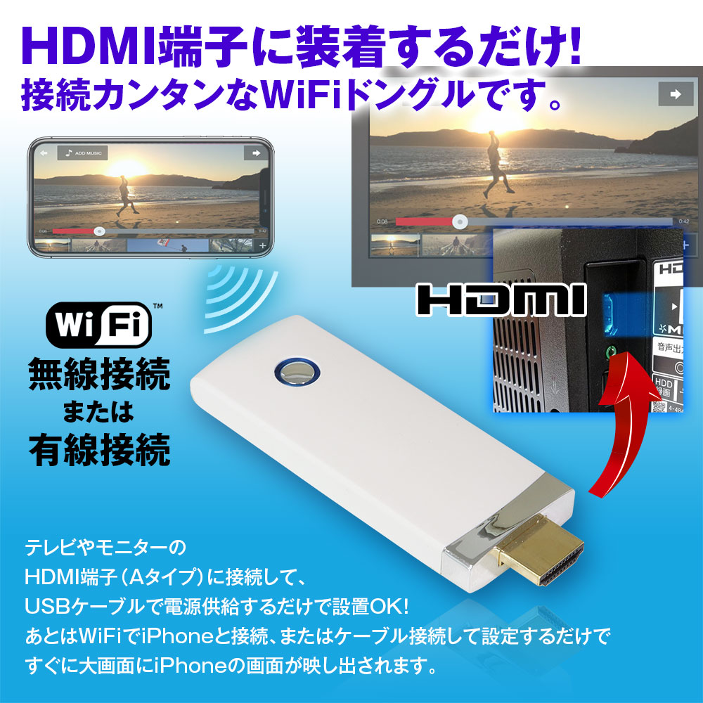 HDMI対応WiFiドングル K-WID05 | マックスウィン | MAXWIN